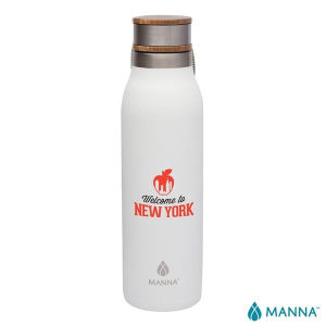 Manna™ 18 oz. Ascend Stainless Steel Water Bottle with Acacia Lid